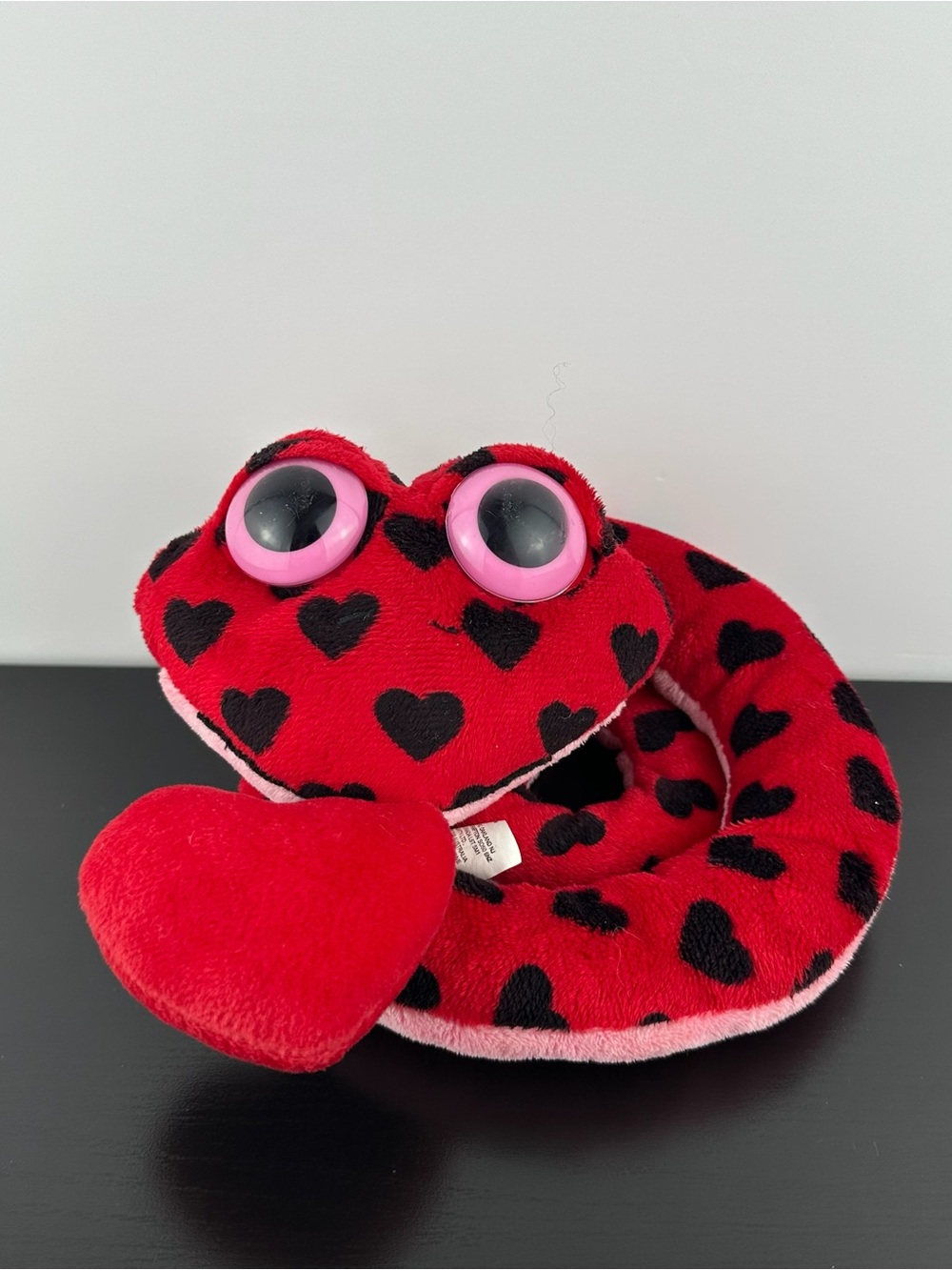 Russ Berrie RARE Lil Peepers Twist Red Snake Holding Heart 10" Plush Peeper